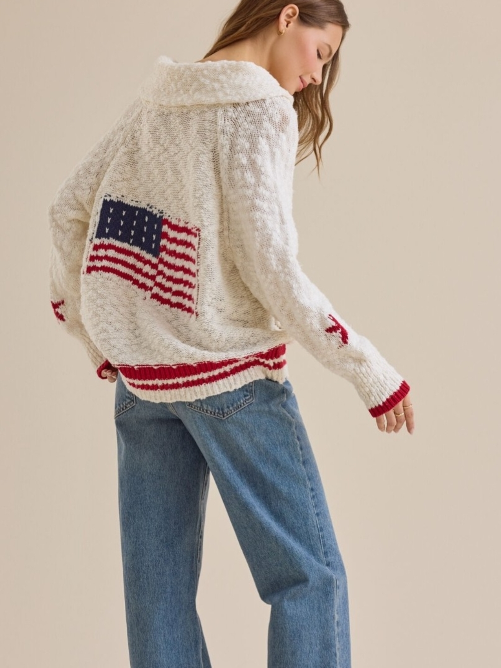 Altar'd State Willa Flag Cardigan - Picture 4 of 13